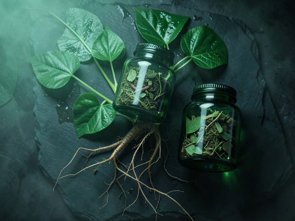 Botanical detail representing raw sourcing purity