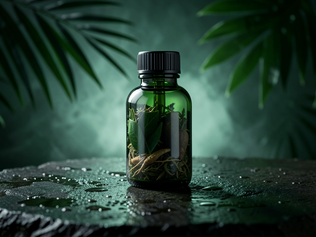 Premium botanical glass container